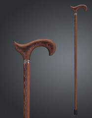 Walking sticks and crutches. High quality photo.