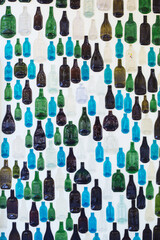 Molten glass bottles