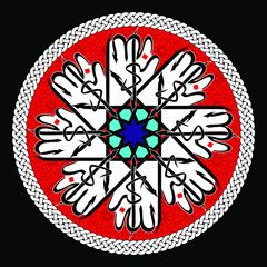 Vector Arabic Allahuekber. Translate: Allah is the greatest. Wall panel, gift card, decorative materials, mosques and houses can be used as tableau. EPS10 format vector drawing.