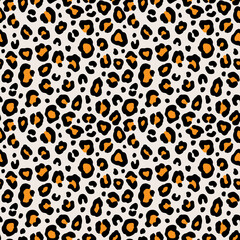 Colorful leopard seamless pattern. Fashion stylish vector texture.