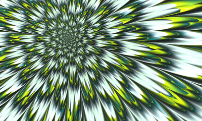 Obraz premium Beautiful abstract flower for art projects, cards, business, posters. 3D illustration, computer-generated fractal