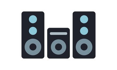 Audio equipment, play, metal, listen, studio, electrical, tuner, sound, speaker, electronic free vector icon