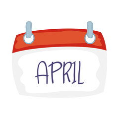 calendar with april word icon
