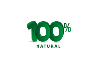 100% Natural 3 D Number Vector Template Design Illustration