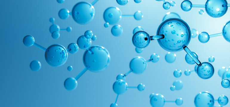 Abstract structure for Science or medical background.molecule model,Science concept.3d rendering,conceptual image.