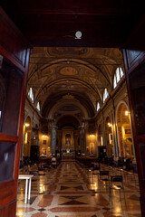 Fototapeta na wymiar Inside of the Chiesa di San Benedetto in Bologna Italy