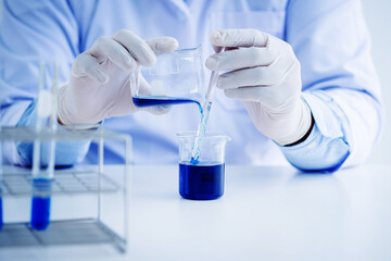 Fototapeta premium Professional scientist researching in science lab.