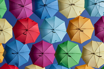 Fototapeta na wymiar Colorful umbrellas seamless pattern