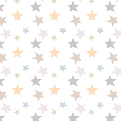 Seamless pattern with stars on white background.Design template for wallpaper,fabric,wrapping,textile