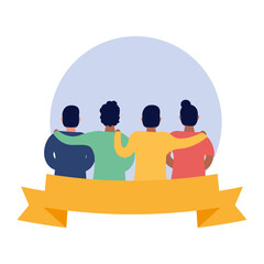 interracial strong people avatars characters