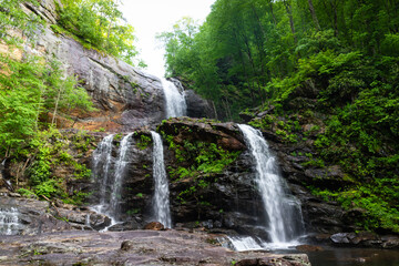 Obraz na płótnie Canvas High Falls near Lake Glenville in Western North Carolina