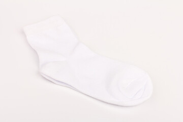 White cotton socks isolated on white background