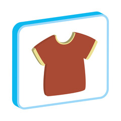 sport shirt clothes isolated icon