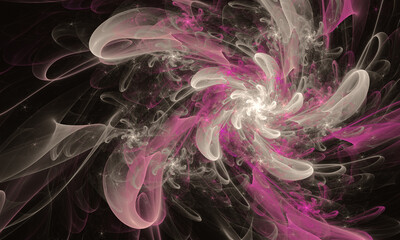 Abstract cosmic swirl for art projects. 3D illustration