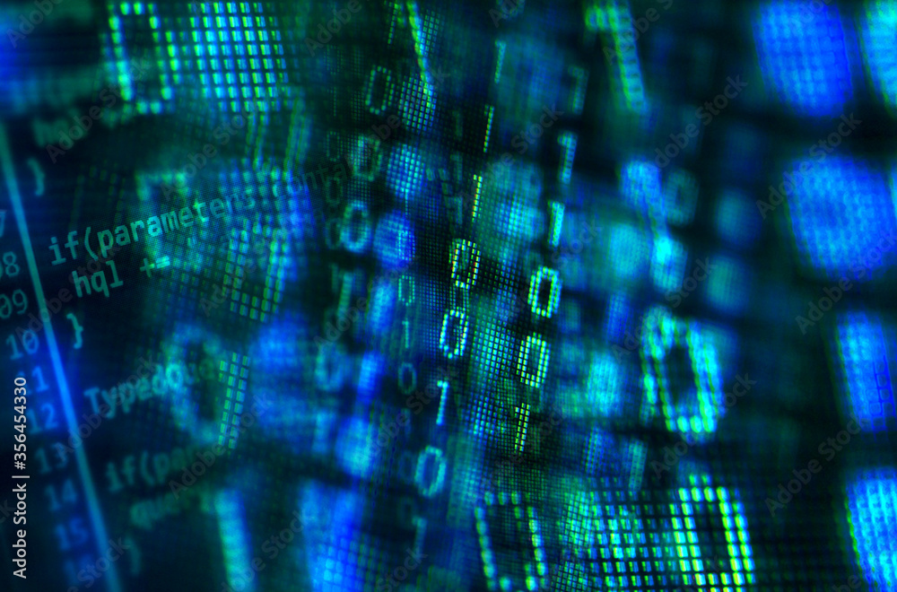 Poster program code on a monitor