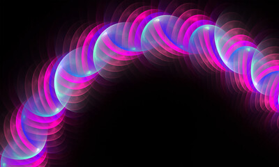 Elegant abstract wave, beautiful background for art projects. 3D illustration, computer-generated fractal