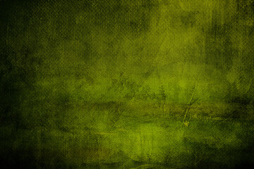 abstract green background on canvas texture