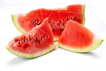 Watermelon slice isolated on white background