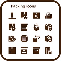 packing icon set