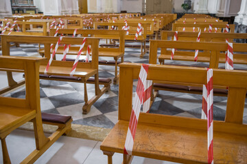 Christian church during the coronavirus pandemic Covid-19 in Italy