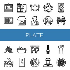 plate icon set