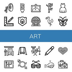 Set of art icons