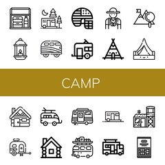 Set of camp icons
