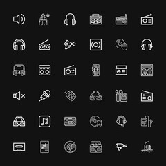 Editable 36 stereo icons for web and mobile