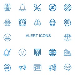 Editable 22 alert icons for web and mobile