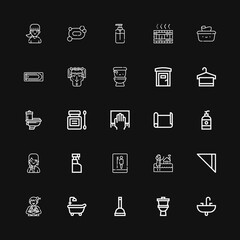 Editable 25 toilet icons for web and mobile