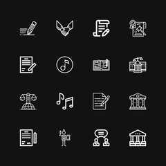 Editable 16 signature icons for web and mobile