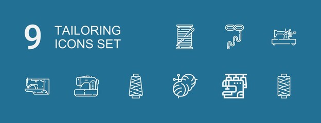 Editable 9 tailoring icons for web and mobile