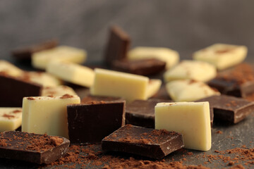 chocolate blanco y negro