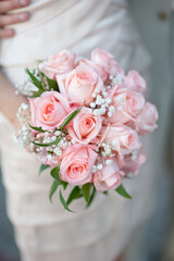 Beautiful pink wedding bouquet