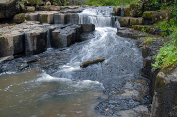 Fototapeta na wymiar Shkotovsky waterfalls. Primorsky Krai (Primorye), Far East, Russia.