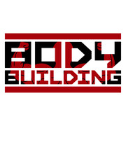 Body Building Logo Rücken Kerl Junge hinten