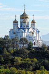 Fototapeta na wymiar Kazan church. Nakhodka, Primorsky Krai (Primorye), Far East, Russia.