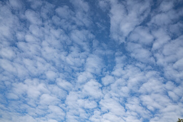 anmutender Wolkenhimmel in den Farben Blau und Wei&szlig;