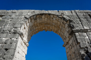 Volubilis - Ancient 3rd Century BC Roman ruins near city of Meknes in Morocco, UNESCO Heritage site.