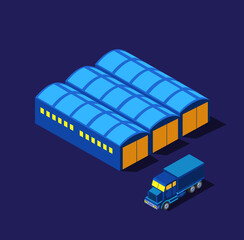 The night smart city 3D future neon ultraviolet