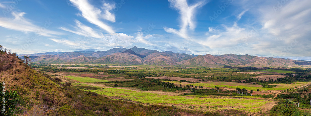 Sticker Panorama of the Cuban Countryside Near Trinidad 