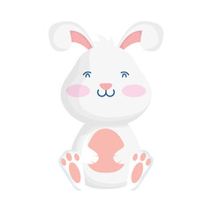 cute rabbit happy easter character