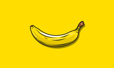 fancy fresh banana vector illustration