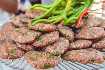 making delicious barbecue meatballs