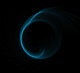 abstract blue background with lens