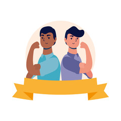 interracial strong men male avatars characters