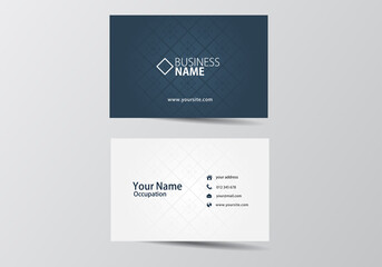 blue business card. visiting card template two sides
