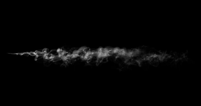 Smoke motion on a black background