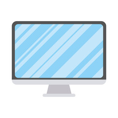 desktop computer monitor isolated icon