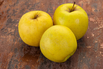 Yellow ripe apples